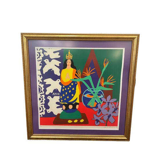 Hunt Slonem Lithograph 3/250 "the Queen" (0GF007)