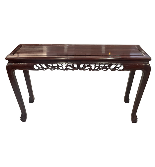Rosewood Console Table with Carved Front (0G1005)