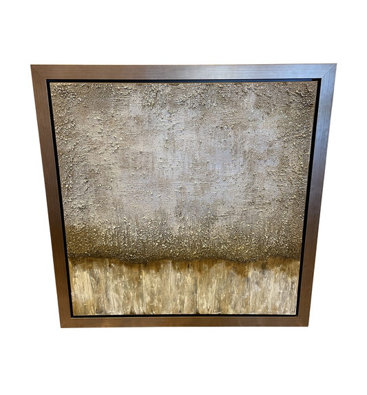 Abstract WES Decorative Art on Canvas in golds (0GH004)