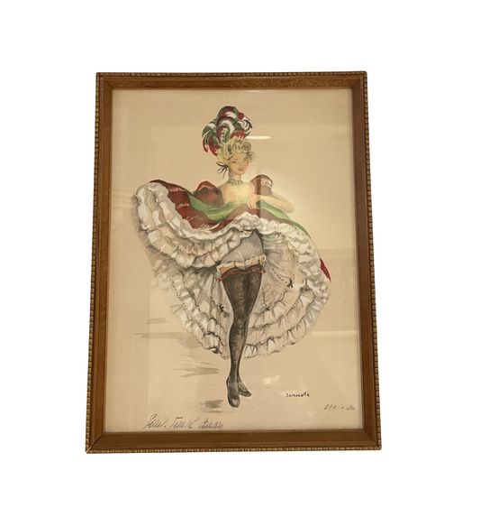 Janicotte Blonde Cancan Mixed Media Offset Litho (0GF00P)