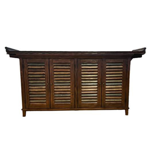 Louvered Media Cabinet
