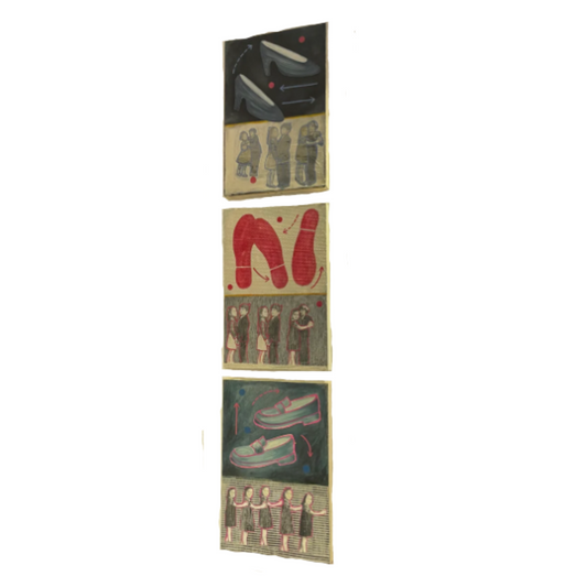 Betsy Lester Canvas Multimedia Three-Piece Art Set Cotillion Series 2003