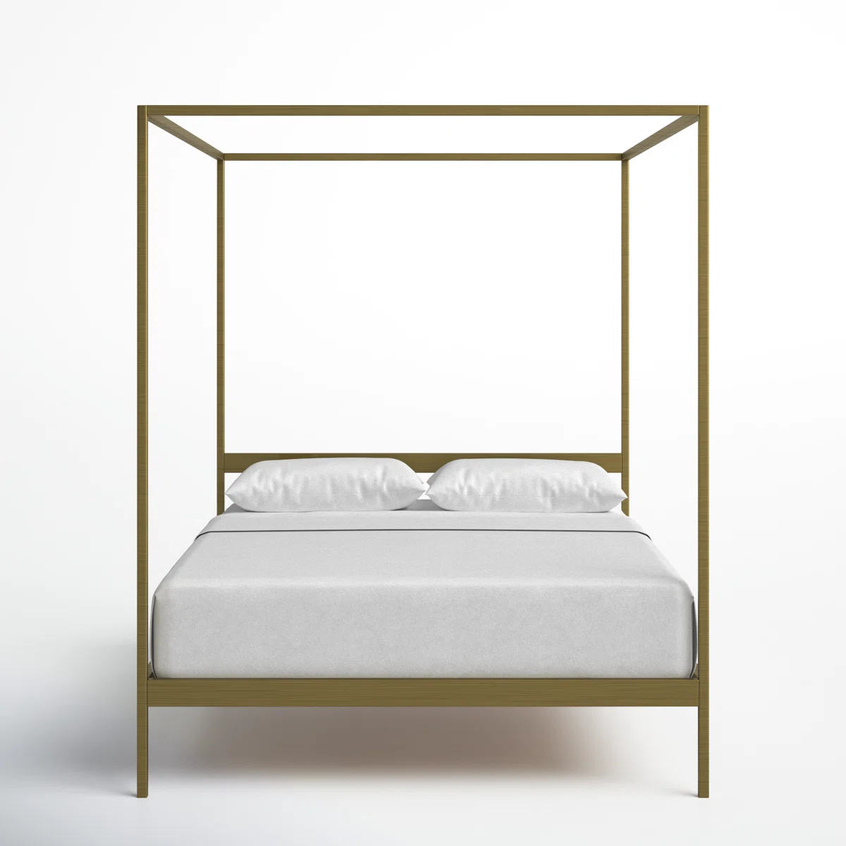 Aston Burnished Brass Queen Canopy Bed (0MK002)
