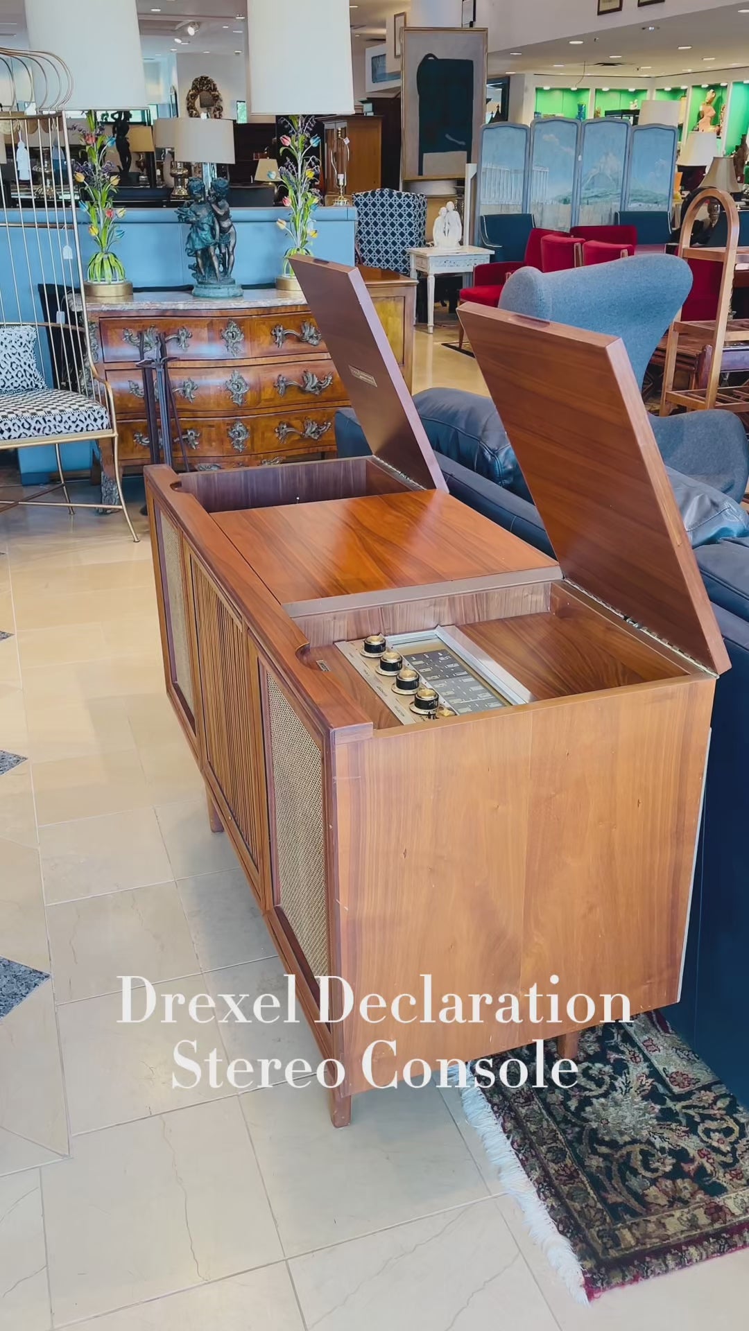 Drexel Declaration Stereo Console with Motorola Record Unit