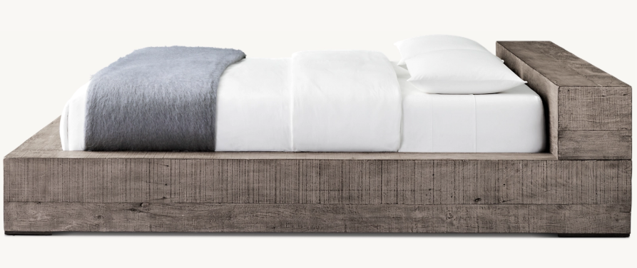 Restoration Hardware Monterey Platform Bed, Queen (0HV009)