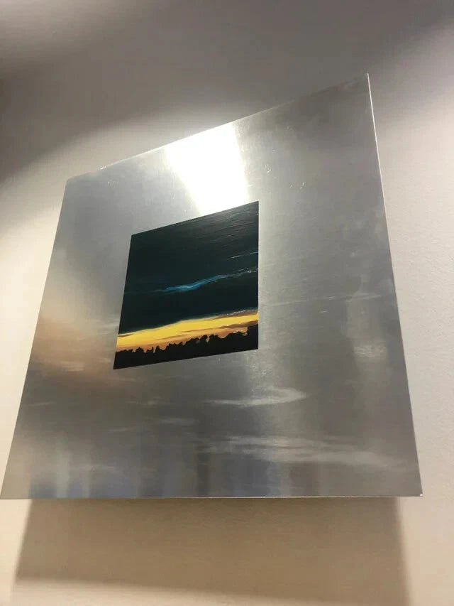 Mai Wyn Schantz (American, 2003-present) Oil on Stainless Steel (20768)