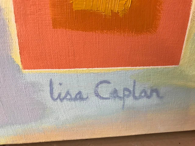 Lisa Caplan "Triads" Acrylic on Canvas Abstract, Signed (22952)